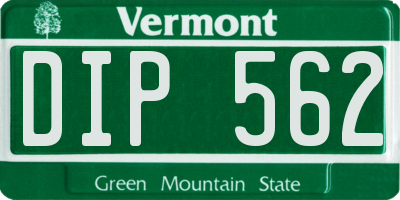 VT license plate DIP562