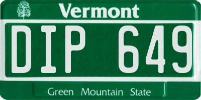 VT license plate DIP649