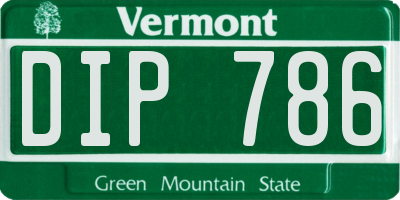 VT license plate DIP786