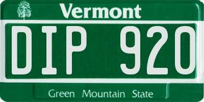 VT license plate DIP920