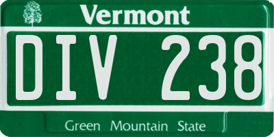 VT license plate DIV238