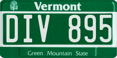 VT license plate DIV895