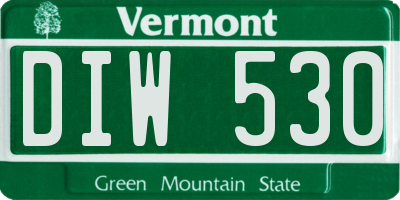 VT license plate DIW530