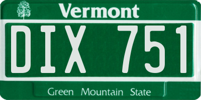 VT license plate DIX751