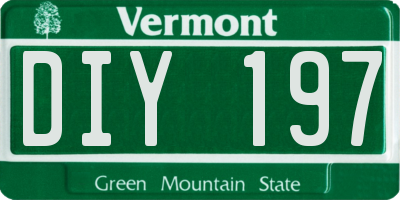 VT license plate DIY197