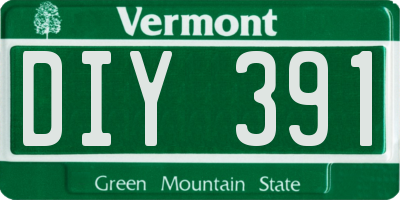 VT license plate DIY391