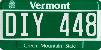 VT license plate DIY448