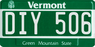 VT license plate DIY506