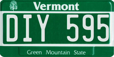 VT license plate DIY595