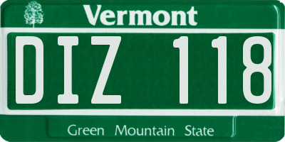 VT license plate DIZ118
