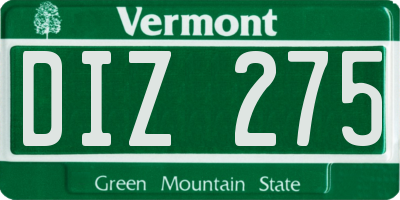 VT license plate DIZ275