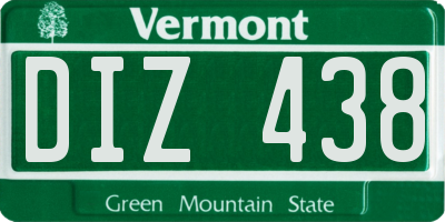 VT license plate DIZ438