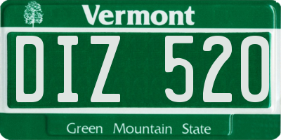 VT license plate DIZ520