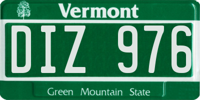 VT license plate DIZ976
