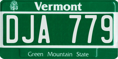 VT license plate DJA779