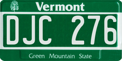 VT license plate DJC276