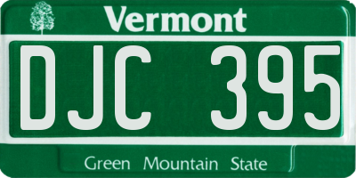 VT license plate DJC395