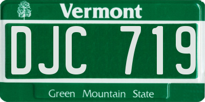 VT license plate DJC719