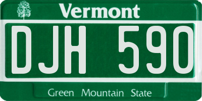 VT license plate DJH590