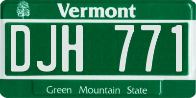 VT license plate DJH771