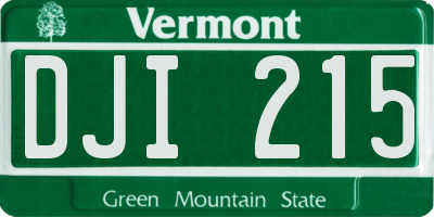 VT license plate DJI215