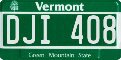 VT license plate DJI408