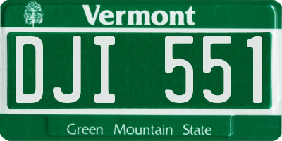 VT license plate DJI551