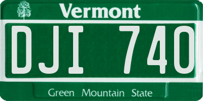 VT license plate DJI740