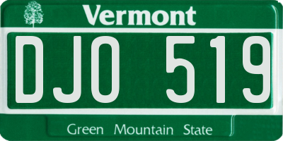 VT license plate DJO519