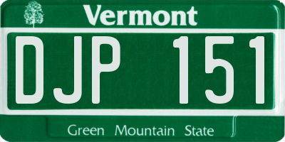 VT license plate DJP151