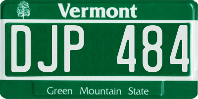 VT license plate DJP484