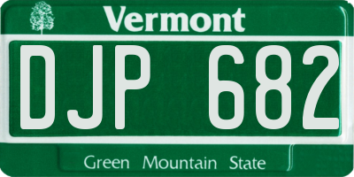 VT license plate DJP682