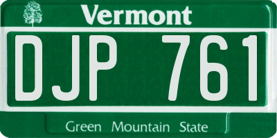 VT license plate DJP761