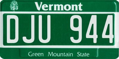 VT license plate DJU944
