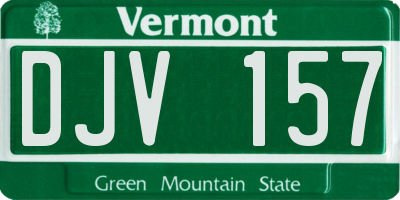 VT license plate DJV157
