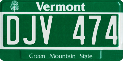 VT license plate DJV474