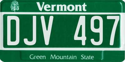 VT license plate DJV497