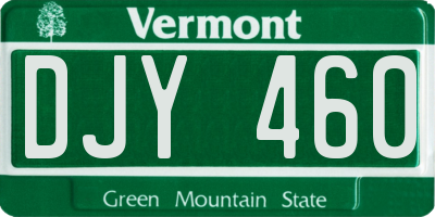 VT license plate DJY460