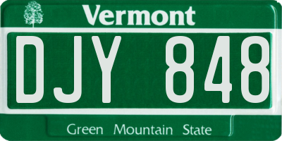VT license plate DJY848