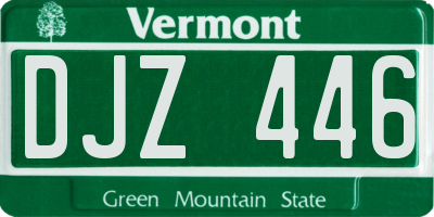 VT license plate DJZ446