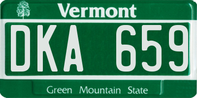 VT license plate DKA659