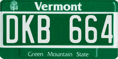 VT license plate DKB664