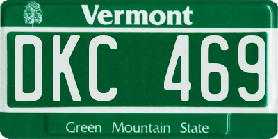 VT license plate DKC469