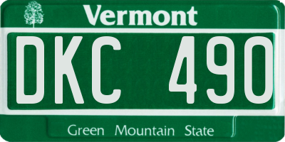 VT license plate DKC490