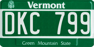 VT license plate DKC799