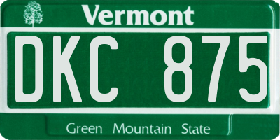 VT license plate DKC875