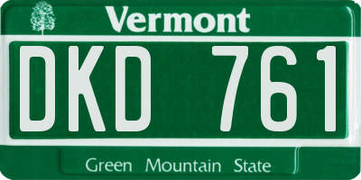 VT license plate DKD761