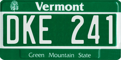 VT license plate DKE241