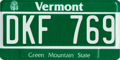 VT license plate DKF769