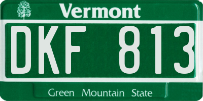 VT license plate DKF813